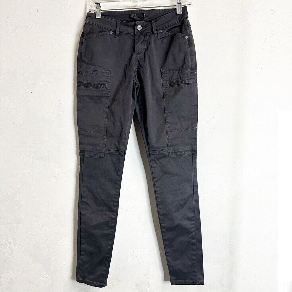 Prana Cargo Pants Skinny Jeans Gray Womens 0 Outdoor Hiking Pockets